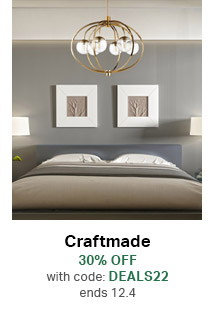 30% Off Craftmade with code: DEALS22 - ends 12.4 | Shop Craftmade 