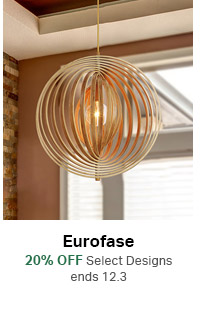 20% Off select Eurofase designs - ends 12.3 | Shop Eurofase 