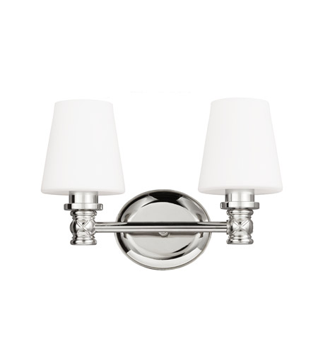 Feiss Vs22102pn Xavierre 2 Light 14 Inch Polished Nickel Vanity Wall Light