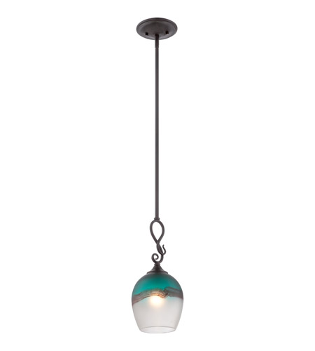 Salamander Art Glass 1 Light 7 inch Imperial Bronze Mini ...