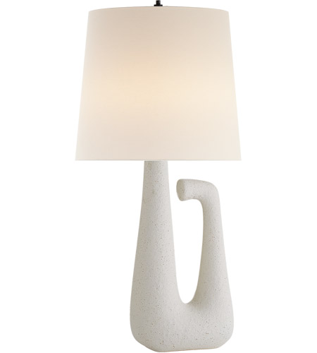 Visual Comfort KW3631CG-L Kelly Wearstler Brier 28 inch 75 watt Crystal Table Lamp Portable Light, Kelly Wearstler, Open Arm, Linen Shade photo