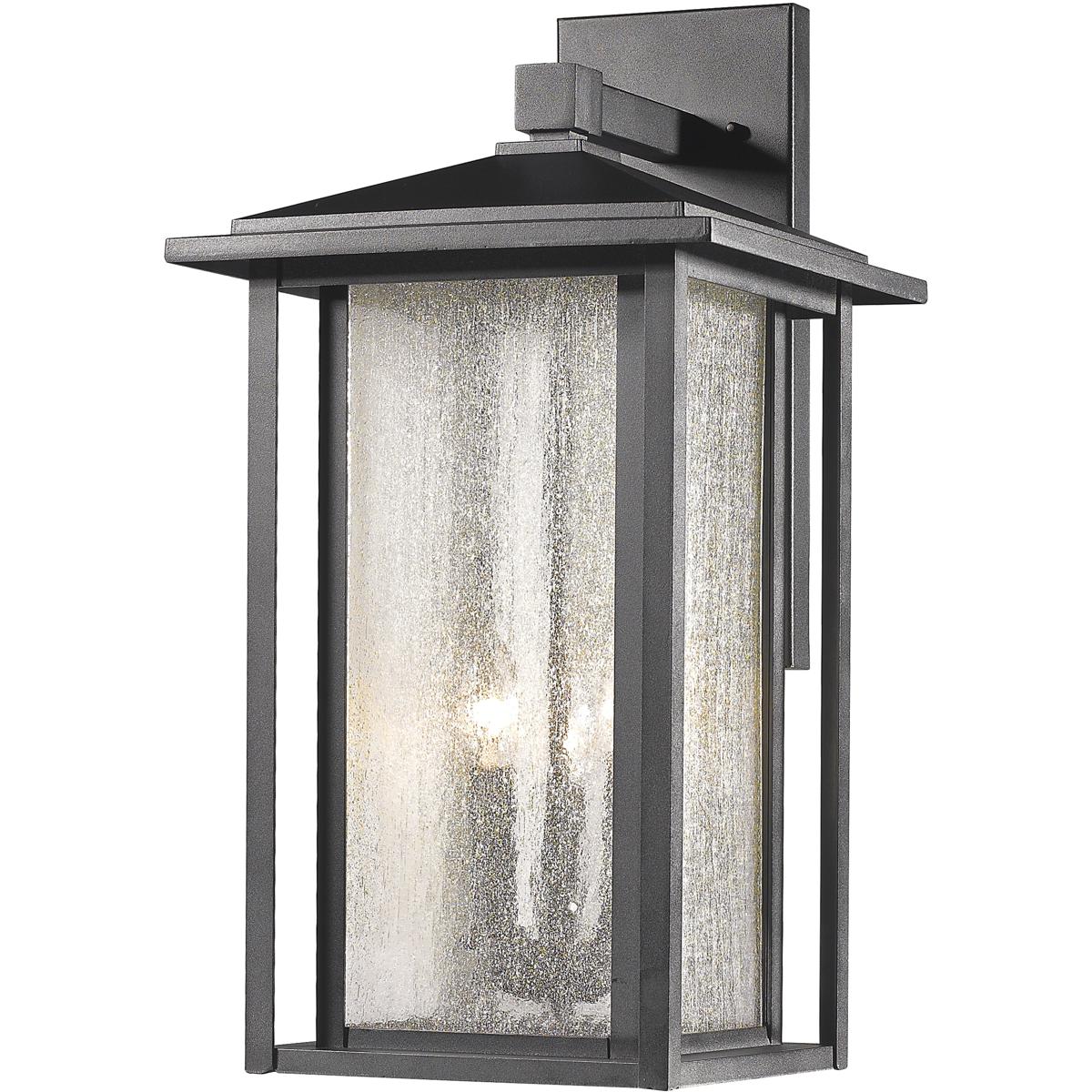 z-lite 554xl-bk aspen 3 light 21 inch black outdoor wall sconce