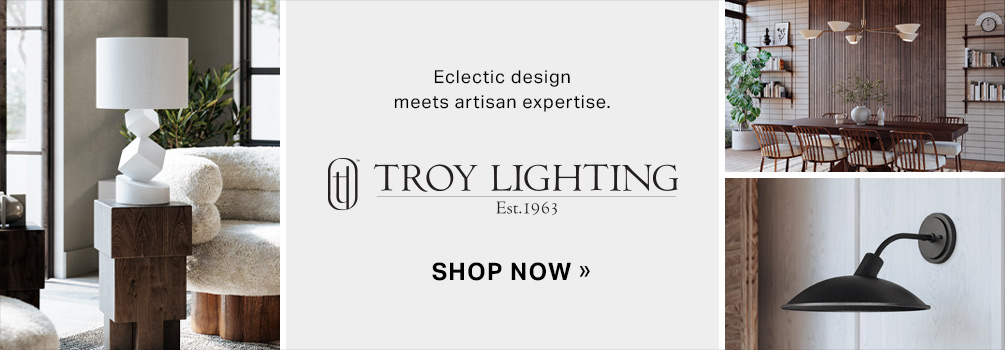 Troy Lighting | Eclectic design meets artisan expertise | shop now