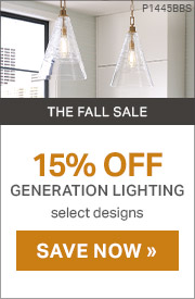 The Fall Sale | 15% Generation Lighting | Select Designs | Save Now