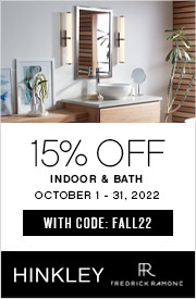 Hinkley | 15% Off Indoor & Bath | October 1 - 31, 2022 | With Code: FALL22 | Shop Now