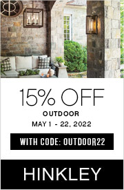 Hinkley | 15% Off Outdoor | May 1-22, 2022 | with code: OUTDOOR22