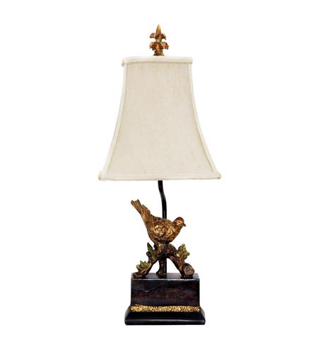 41ELIZABETH 46227-BL Audrey 21 inch 60 watt Black/Gold Leaf Table Lamp Portable Light