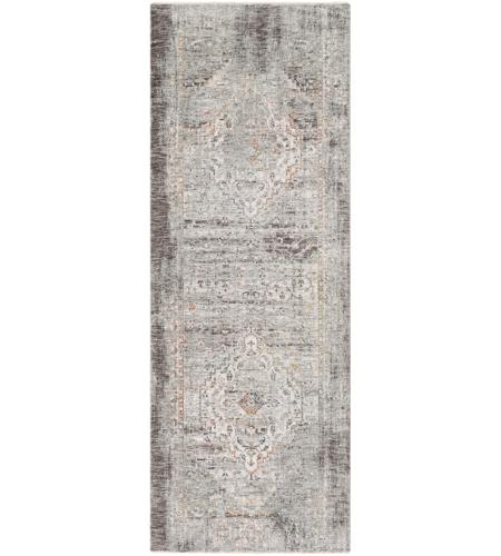 41ELIZABETH 55572-MG Cromwell 96 X 39 inch Medium Gray/Charcoal/Ivory/Butter/Pale Blue Rugs, Runner photo