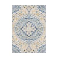 41ELIZABETH 53007-DB Channing 87 X 63 inch Dark Blue/Teal/Bright Yellow/Ivory Rugs, Rectangle photo thumbnail