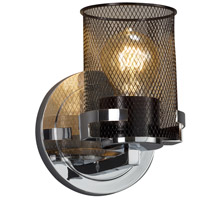 12.75-Inch by 5.25-Inch Justice Design Group MSH-8698-15-MBLK Wire Mesh Montana 1-Light Table Lamp Short Matte Black