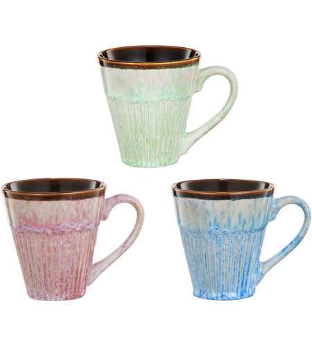 A&B Home 0241 Eclectic Multi-Color Coffee Mugs photo