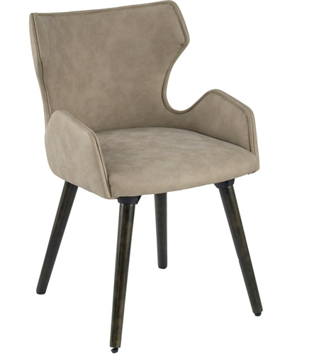 A B Home 49809 Beig Ds Upholstered Taupe Dining Chairs Set Of 2