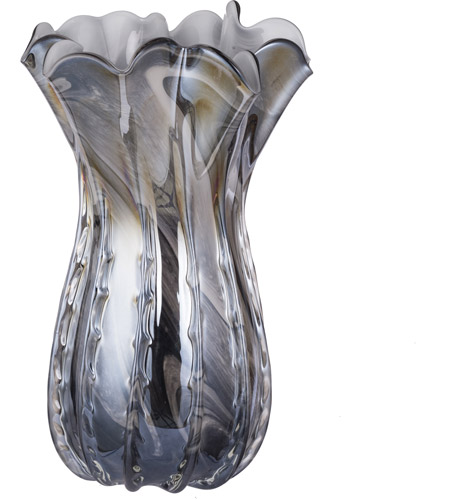A&B Home Svirla Glass Ripple Vase D15 x17 
