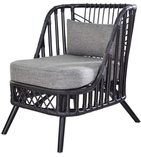 A&B Home 78016 Pagar Natural / Grey Chair, With Cushion  photo
