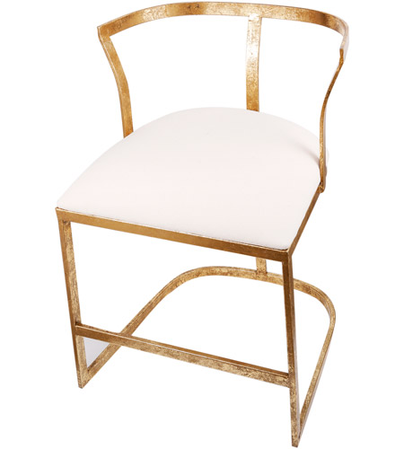 A&B Home DF43116-DS Cavendish Gold and White Chair photo