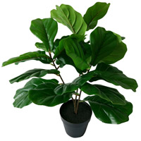 A&B Home F4534 Potted Fiddle Leaf Tree Dark Green Faux Botanical photo thumbnail