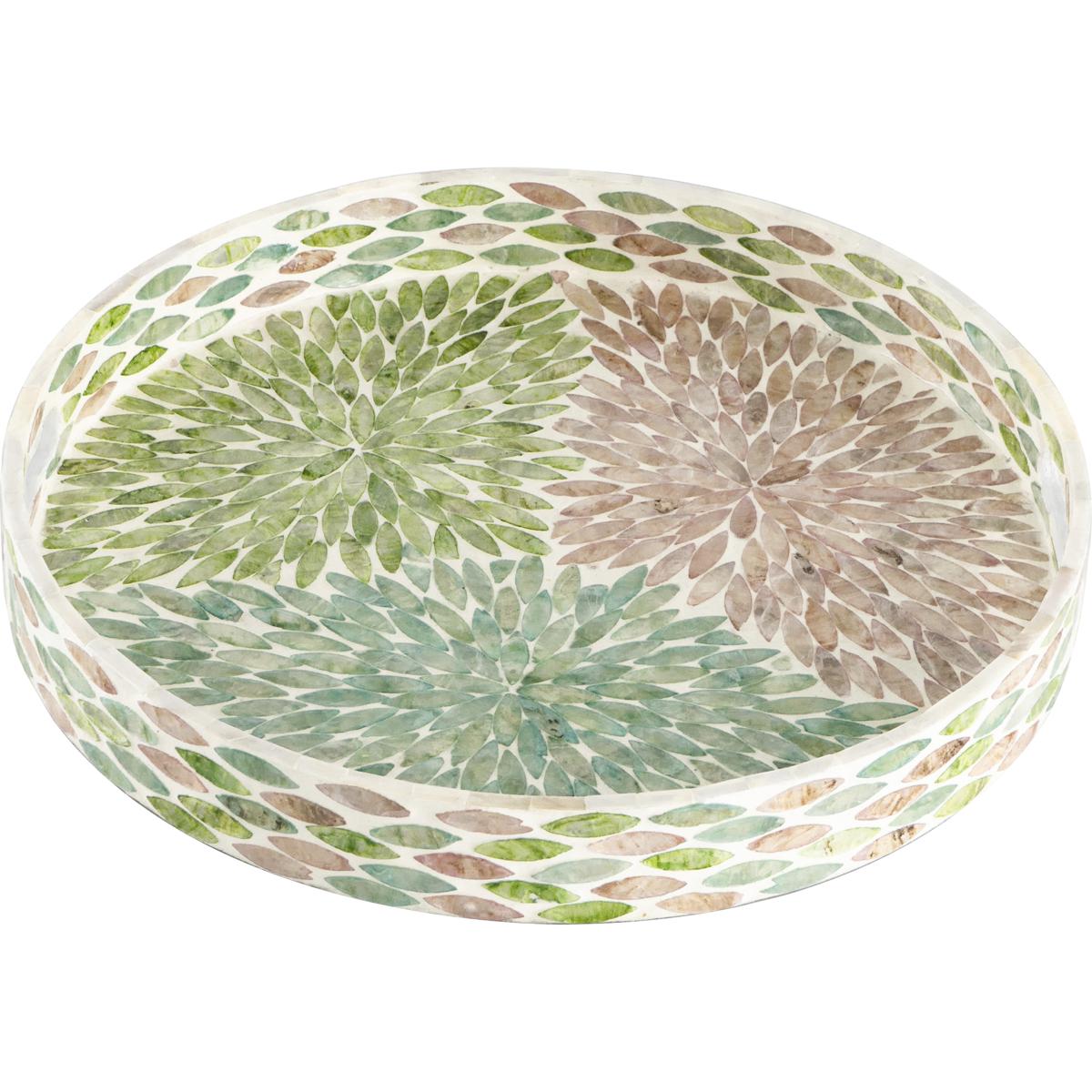A&B Home 48749 Anita Multi Color Tray, Round