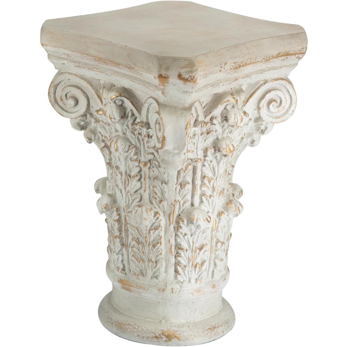 AB Home 77901 Roman 244 X 161 inch White and Gold Pedestal