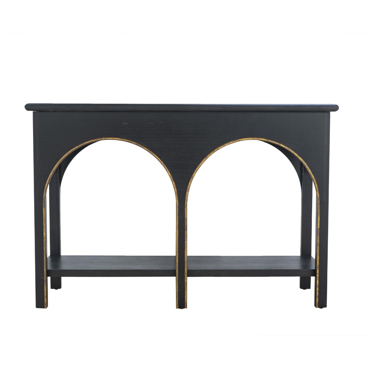A&B Home 86707 Anita 47.2 X 15.7 inch Black/Gold Console Table