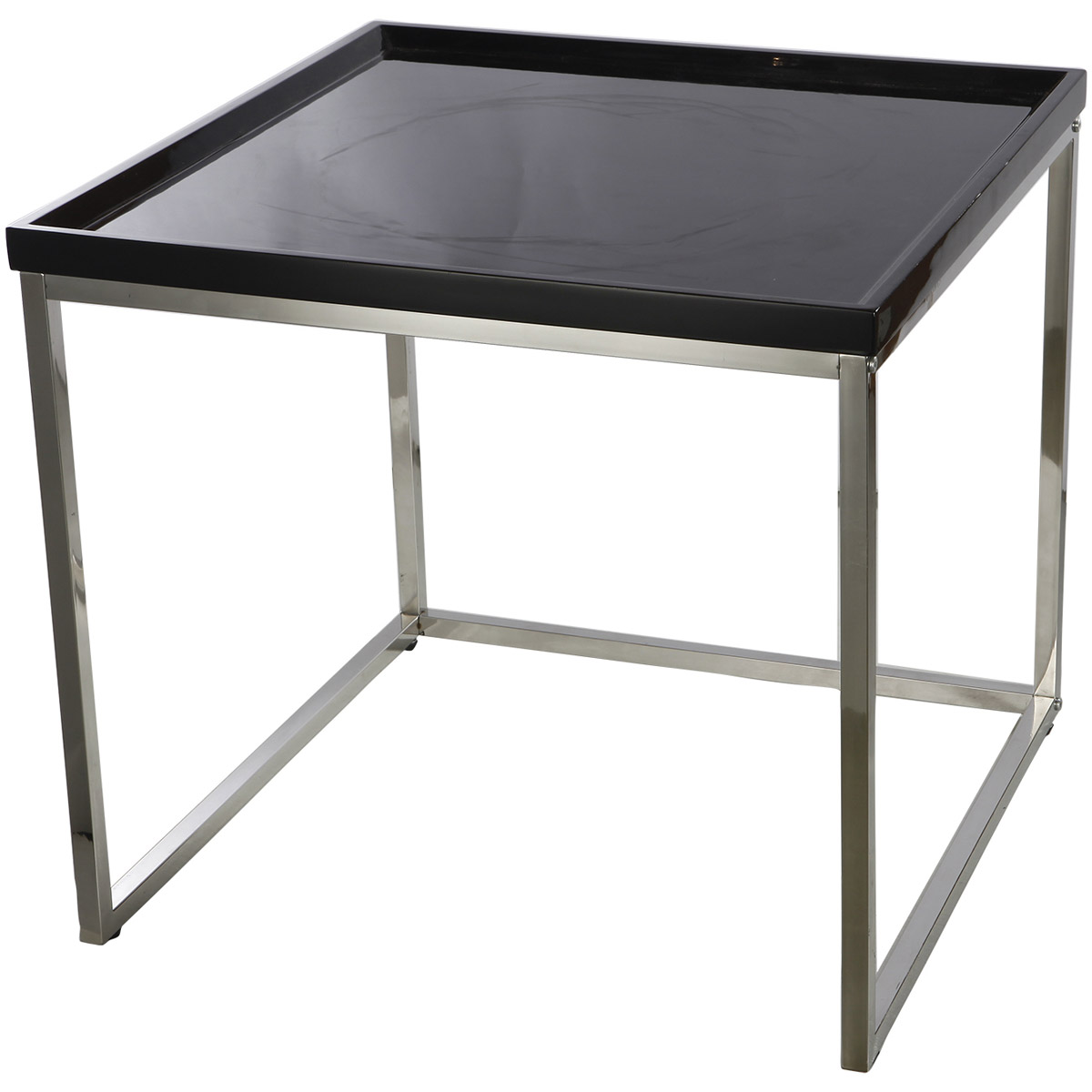 A&B Home AV38348 Square 24 X 22 inch Black and Silver Side Table 805845383482 eBay