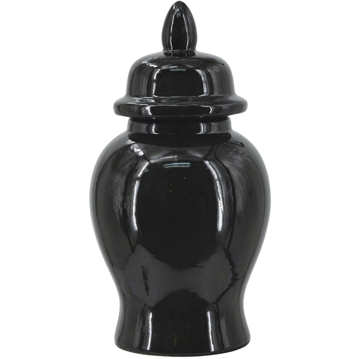A&B Home C6183-BLAC Anita 12.2 X 6.3 inch Ginger Jar in Black