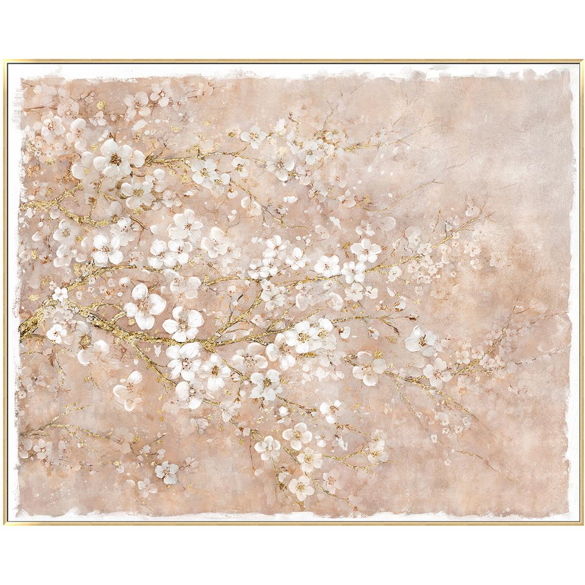 A&B Home D6178 Anita Beige and White with Gold Wall Art