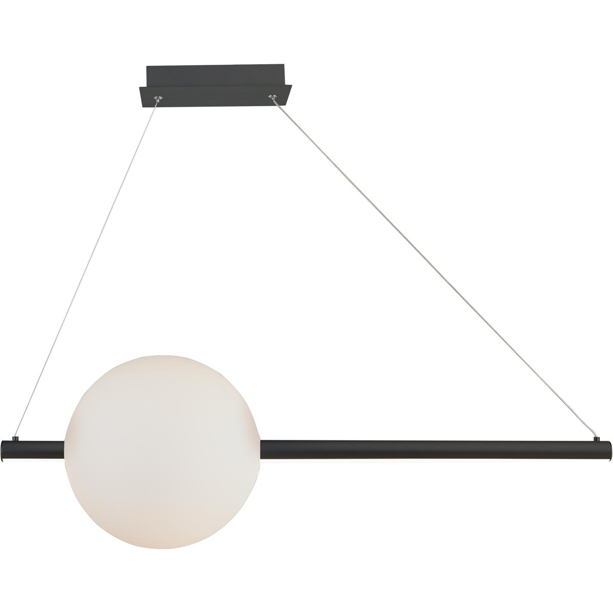 Abra Lighting 10023PN-BL ORB LED 11 inch Black Pendant Ceiling Light