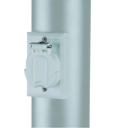 Acclaim Lighting 338WH Convenience 1 inch Gloss White Exterior Lamp Post Outlet photo