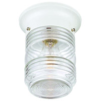 Acclaim Lighting 101WH Builder's Choice 1 Light 5 inch Gloss White Exterior Flushmount photo thumbnail
