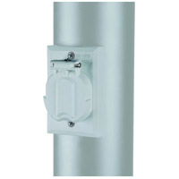 Acclaim Lighting 338WH Convenience 1 inch Gloss White Exterior Lamp Post Outlet photo thumbnail