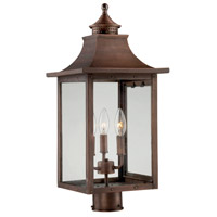 Acclaim Lighting 8317CP St. Charles 3 Light 22 inch Copper Patina Exterior Post Mount photo thumbnail