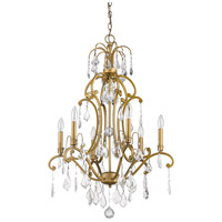 Acclaim Lighting IN11356AG Claire 6 Light 24 inch Antique Gold Chandelier Ceiling Light photo thumbnail