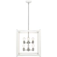 Acclaim Lighting IN20041WH Coyle 6 Light 20 inch White with Polished Nickel Cluster Pendant Ceiling Light photo thumbnail