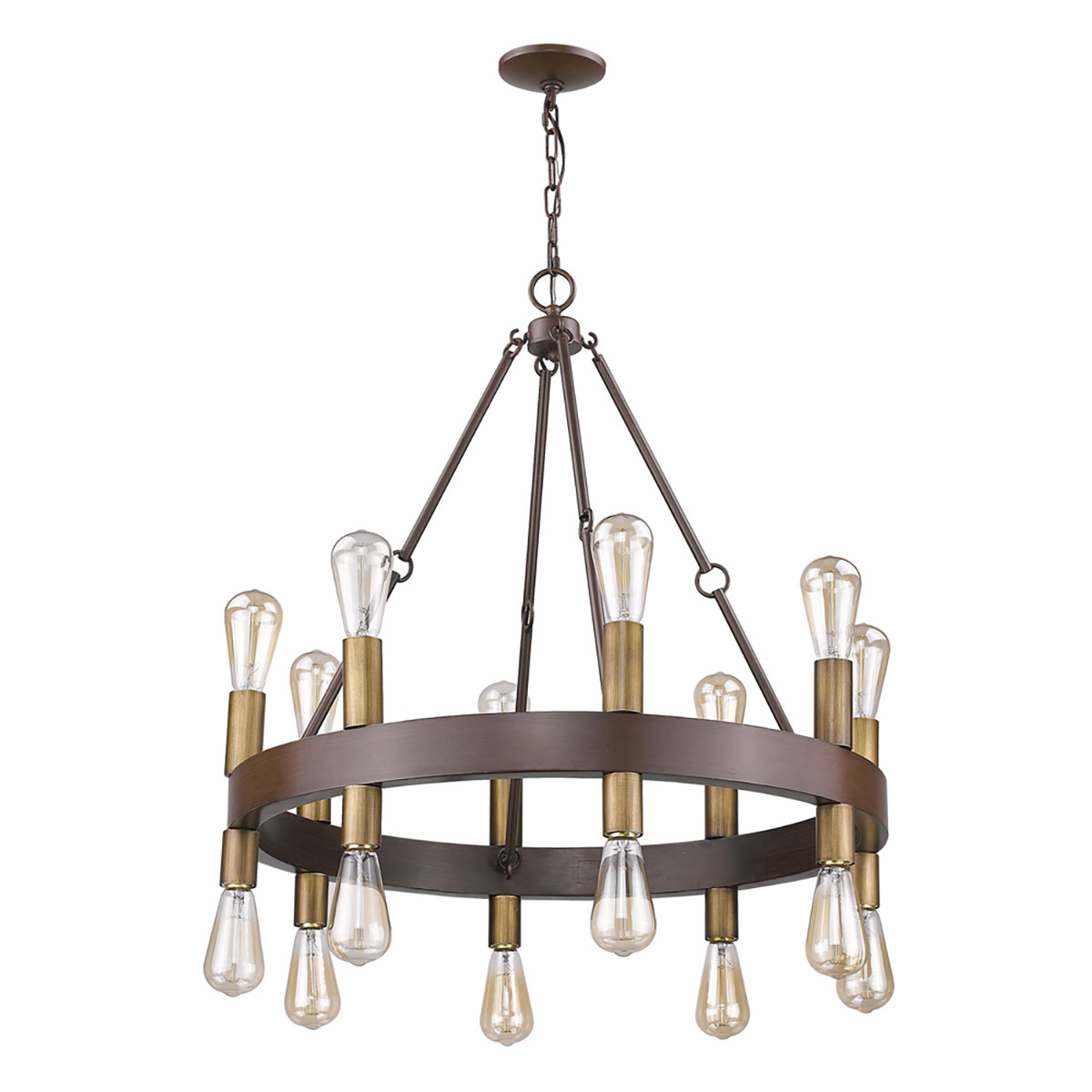 Acclaim Lighting IN11385W Cumberland 16 Light 28 inch Faux Wood Finish Chandelier Ceiling Light