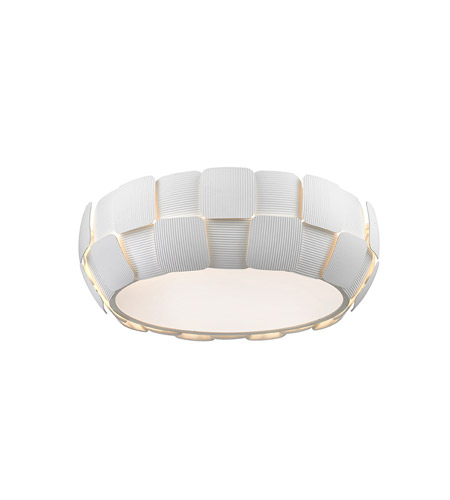 Access Lighting 50901-Wh/Wh Layers Four Light Flush Mount With Shade, White (641594196719)