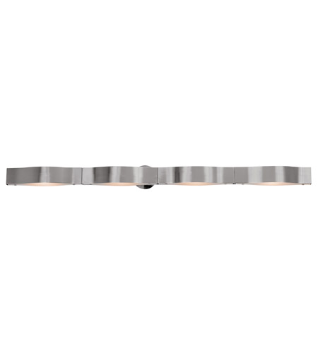 Titanium 4 Light Bathroom Vanity Lights in Brushed Steel 62314 BS/FST