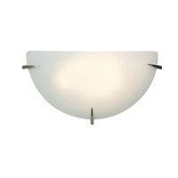 Access Lighting 20661-Bs Zenon 2-Light Flush-Mount, Brushed Steel With Opal Glass (641594003031)
