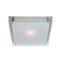 Access Lighting Vision 1 Light Flushmount in Brushed Steel with Frosted Glass 50030LED-BS/FST photo thumbnail