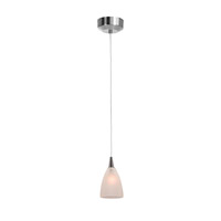 Access Lighting Zeta 1 Light Pendant in Brushed Steel with Frosted Glass 94019-12V-0-BS/FST photo thumbnail
