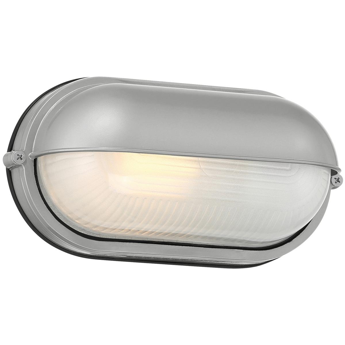 20191LEDDMGLP-SAT-FST Nauticus 1 Light Outdoor LED Bulkhead Wall Light - Satin