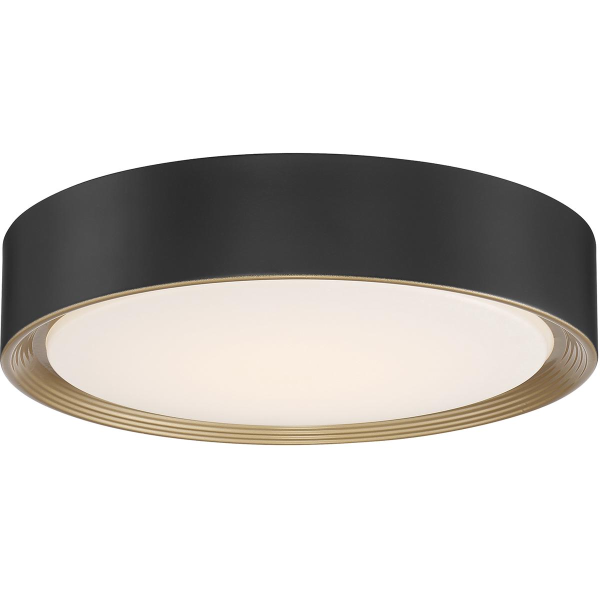 Access 49970LEDDCS-MBL/ACR Malaga LED 15.75 inch Matte Black and White Flush Mount Ceiling Light