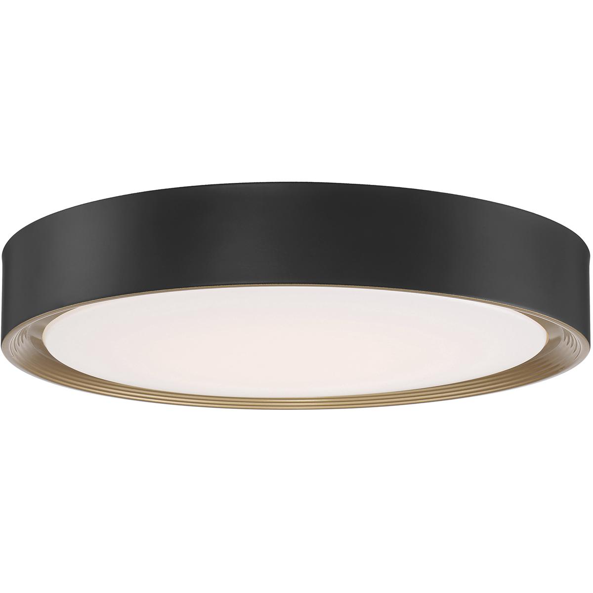 Access 49971LEDDCS-MBL/ACR Malaga LED 19.75 inch Matte Black and White Flush Mount Ceiling Light