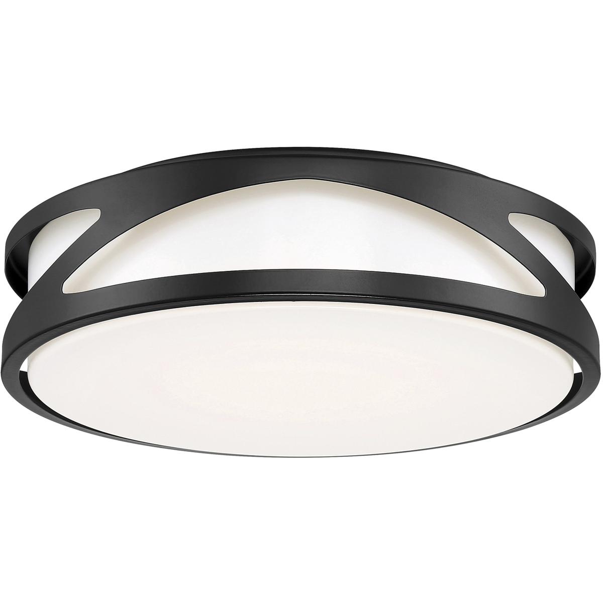 Access 49990LEDDCS-BL/ACR Lucia LED 13.75 inch Black and White Flush Mount Ceiling Light