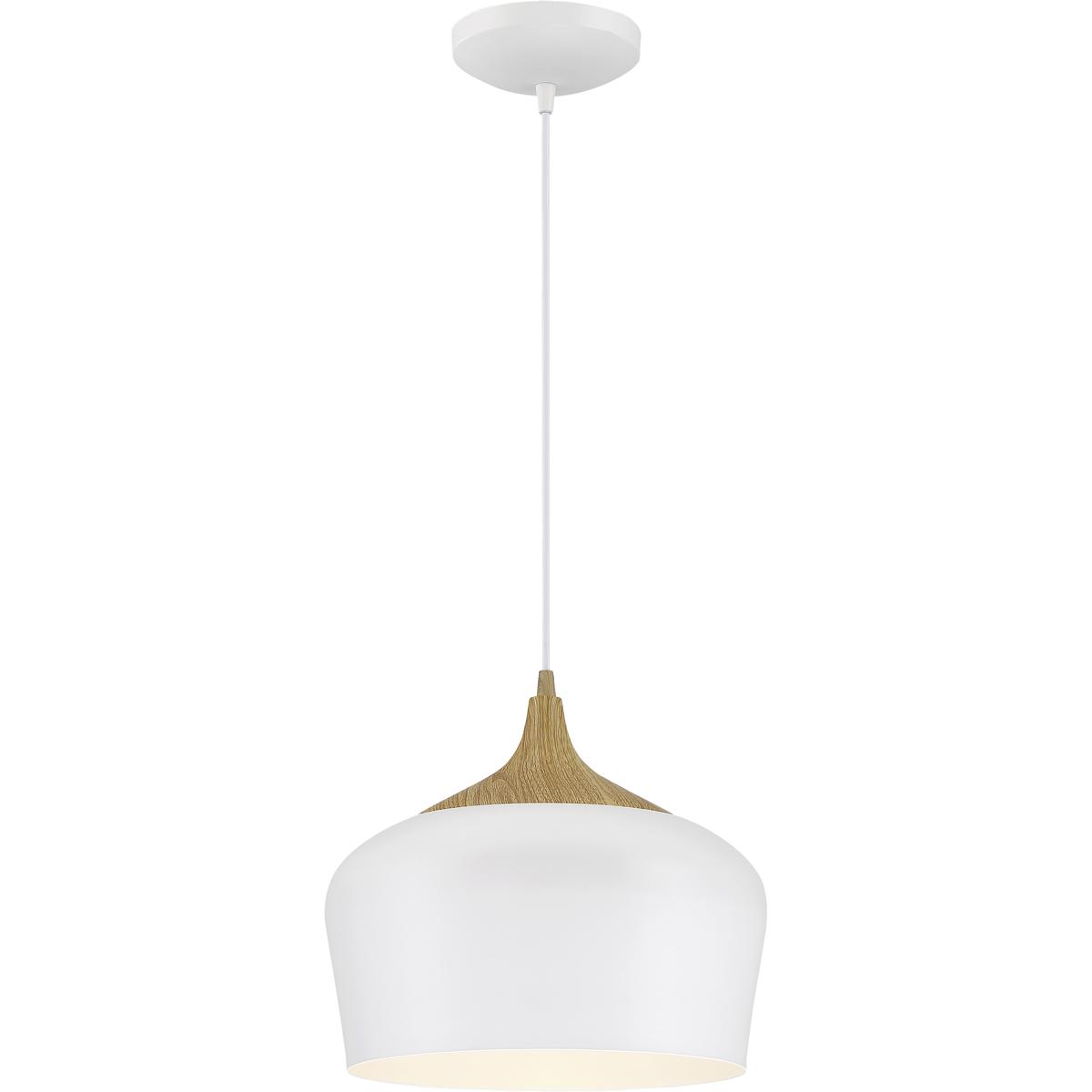 Access 52057-WH/WGN Blend 1 Light 12 inch White Pendant Ceiling Light