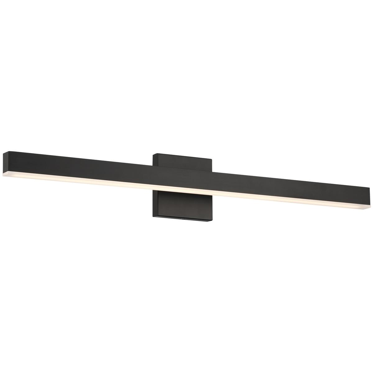 Access 62365LEDDCS-MBL/WHT Cisco 48 inch Matte Black and White Bath Vanity Light Wall Light in 3.25" D x 48" W x 4.75" H