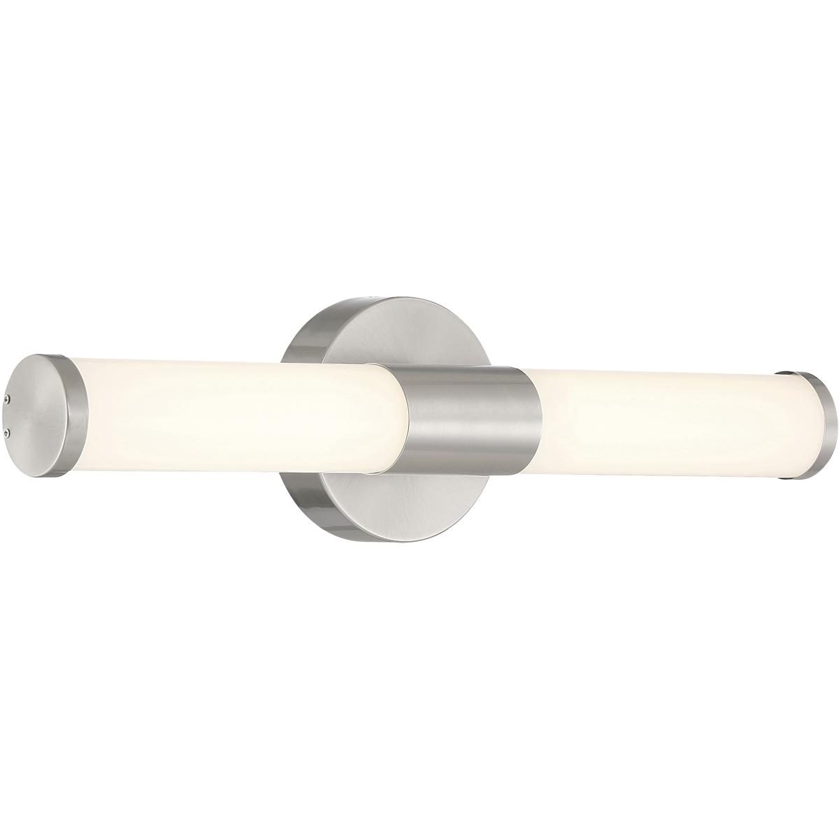 Access 62535LEDDCS-BS/OPL Retreat 1 Light 18 inch Brushed Steel Bath Vanity Wall Light in Opal, Small