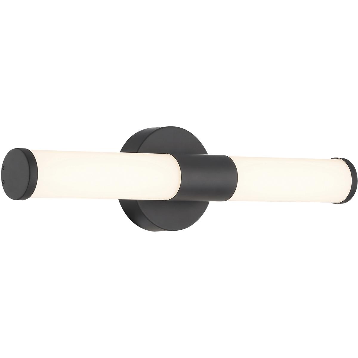 Access 62535LEDDCS-MBL/OPL Retreat 1 Light 18 inch Matte Black Bath Vanity Wall Light, Small