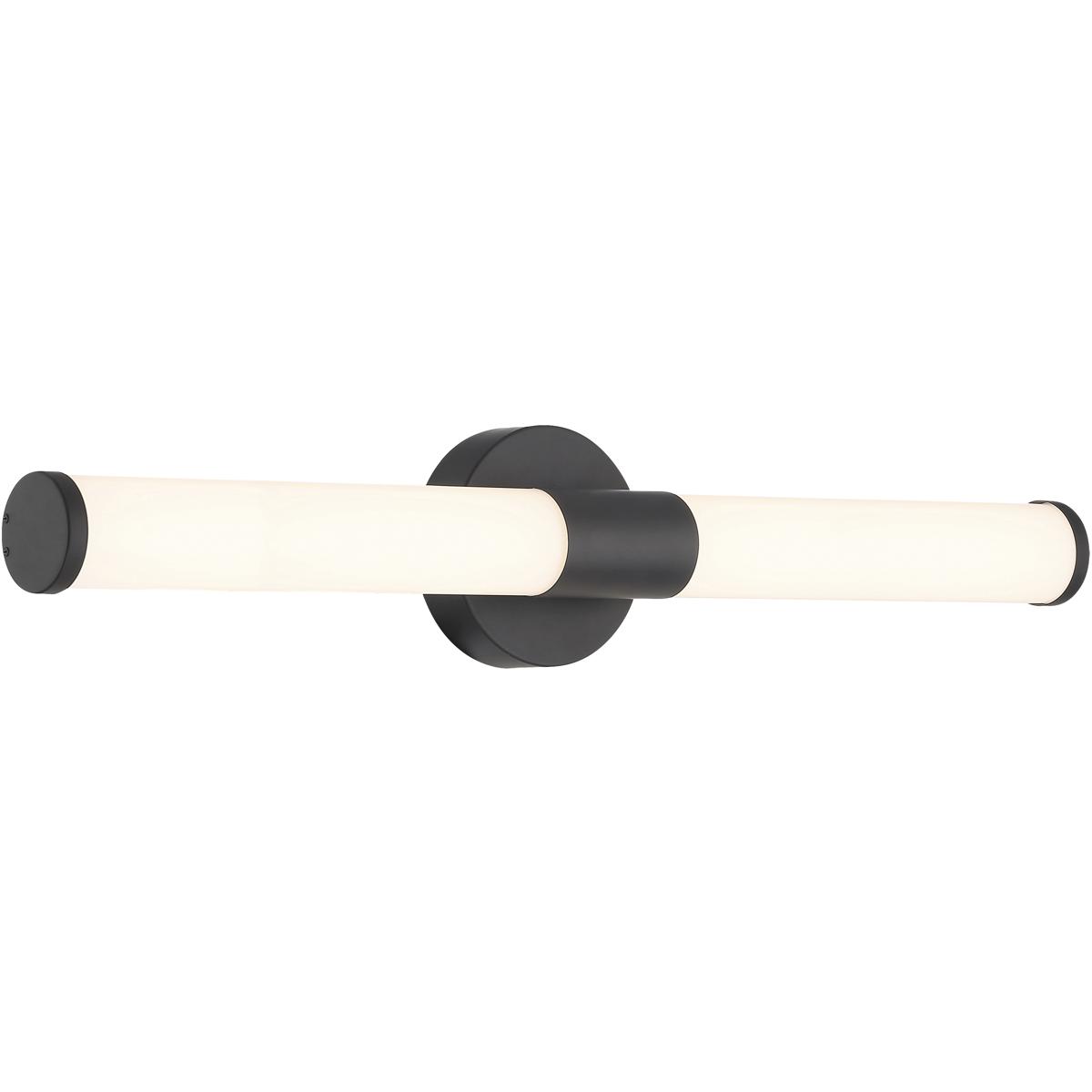 Access 62536LEDDCS-MBL/OPL Retreat 1 Light 24 inch Matte Black Bath Vanity Wall Light in Opal, Medium