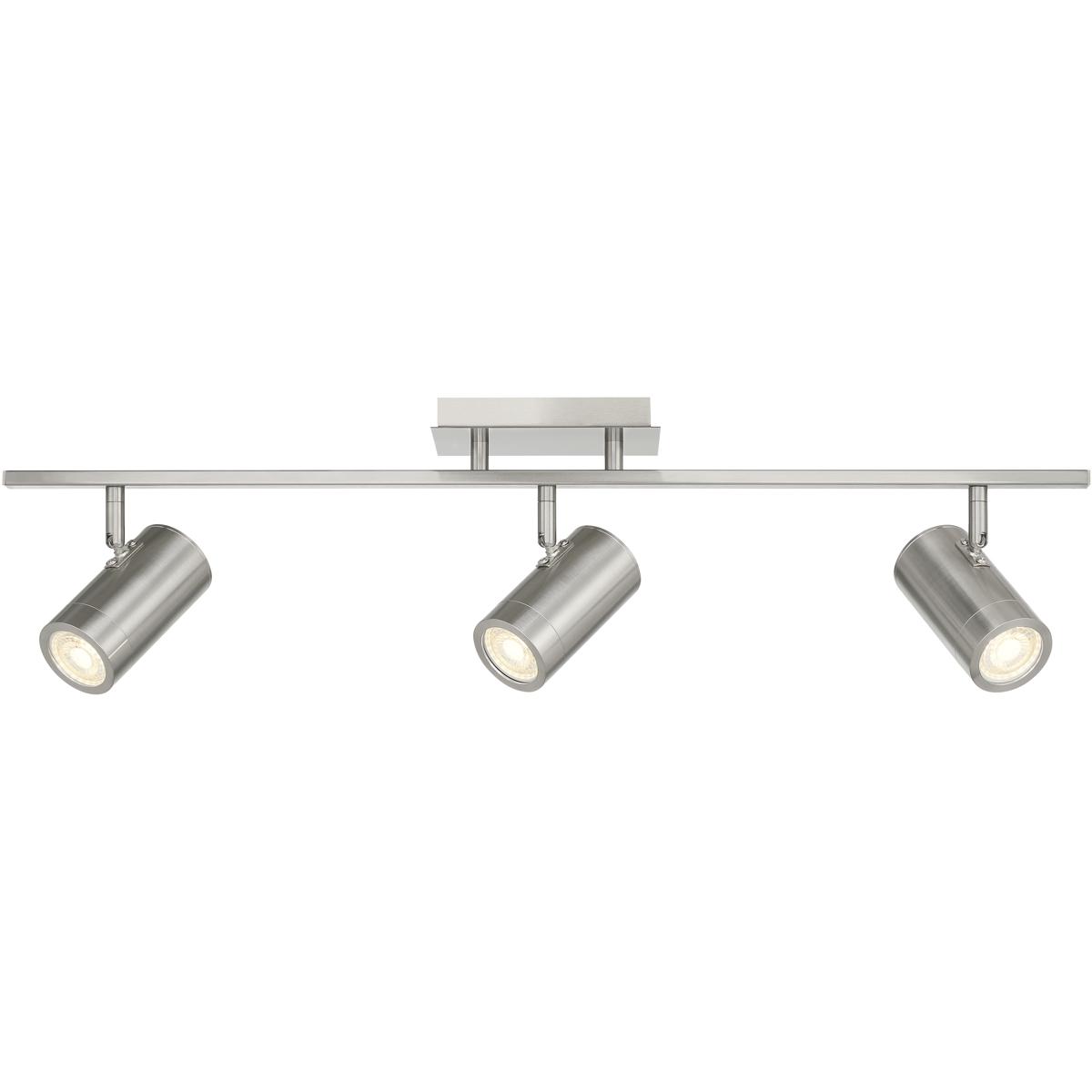 63103LEDDLP-BS 120V Prado 3 Light Adjustable LED Track, Brushed Steel