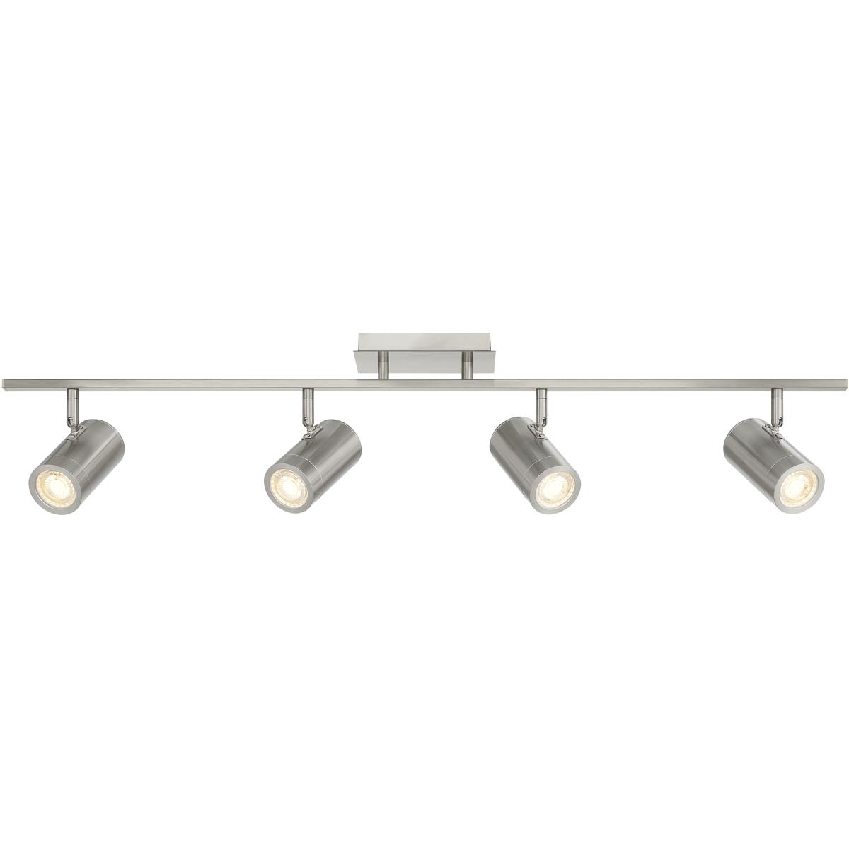 63104LEDDLP-BS 120V Prado 4 Light Adjustable LED Track, Brushed Steel